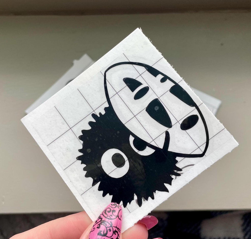 Autocollant en vinyle Soot Sprite : Masque No Face de Mon Voisin Totoro