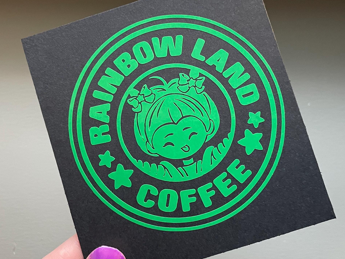 Patty O'Green Vinyl Decal: Rainbow Brite Coffee Label