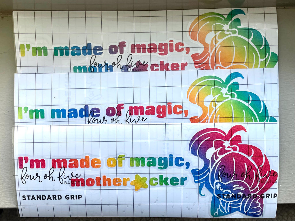 Rainbow Brite Vinyl Decal: I’m made of magic mf Sarcastic Car Humor