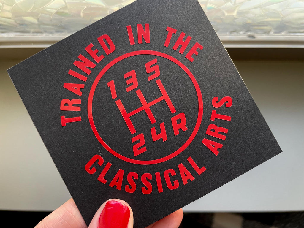 Autocollant en vinyle à transmission manuelle 12 motifs : Humour de mécanicien, autocollant de voiture, sauvez les manuels 5RDR