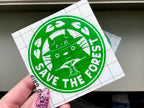 Save the Forest My Neighbor Totoro Vinyl Decal - cute Smokey The Bear decal - save our parks and forests