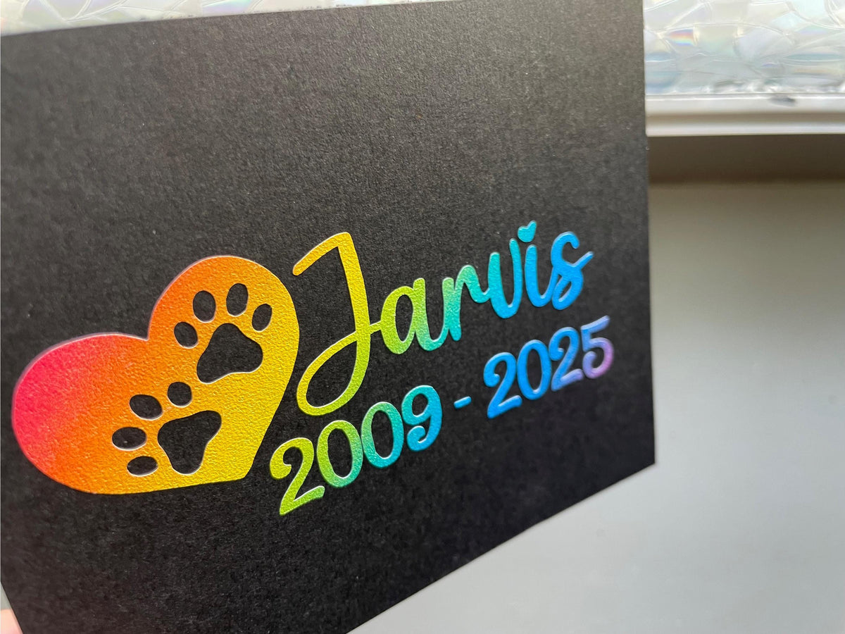 Pet Memorial Sticker Custom Rainbow Bridge Vinyl Decal