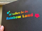 Autocollant en vinyle Rainbow Brite : Je préfère être dans Rainbow Land, autocollant pailleté