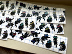 Autocollant de chat noir Cosmic Void pour ordinateur portable, carnet, planificateur, papeterie, fenêtres de voiture