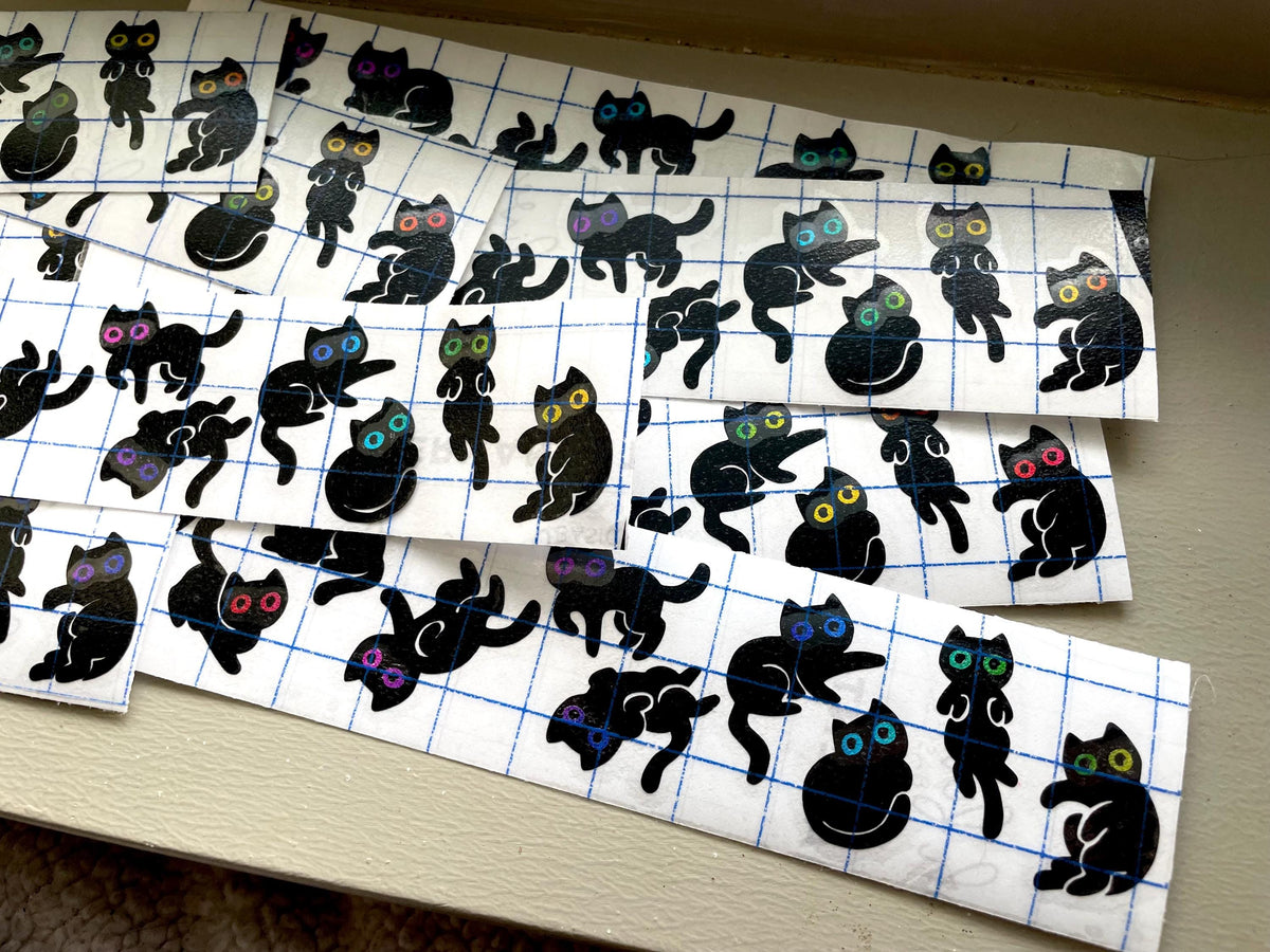 Cosmic Void Black Cat Sticker Laptop notebook planner stationary car windows