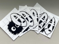 Autocollant en vinyle Soot Sprite : Masque No Face de Mon Voisin Totoro