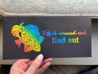 Autocollant en vinyle Rainbow Brite : Humour sarcastique de voiture FAFO