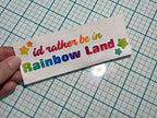 Autocollant en vinyle Rainbow Brite : Je préfère être dans Rainbow Land, autocollant pailleté