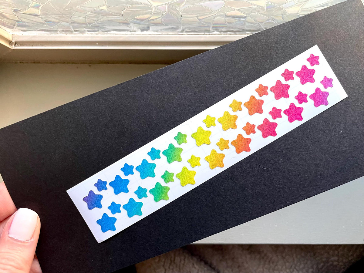 Rainbow Brite Star Sprinkles 36 Vinyl Decals - laptop notebook planner stationary calendar stickers Rainbow Land Crystal Sprinkles