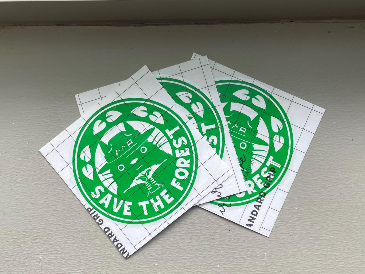 Save the Forest My Neighbor Totoro Vinyl Decal - cute Smokey The Bear decal - save our parks and forests