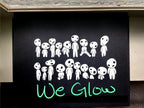Kodama Princess Mononoke forest spirit decals, they glow in the dark! Cute for water bottles, notebooks, window stickers and more