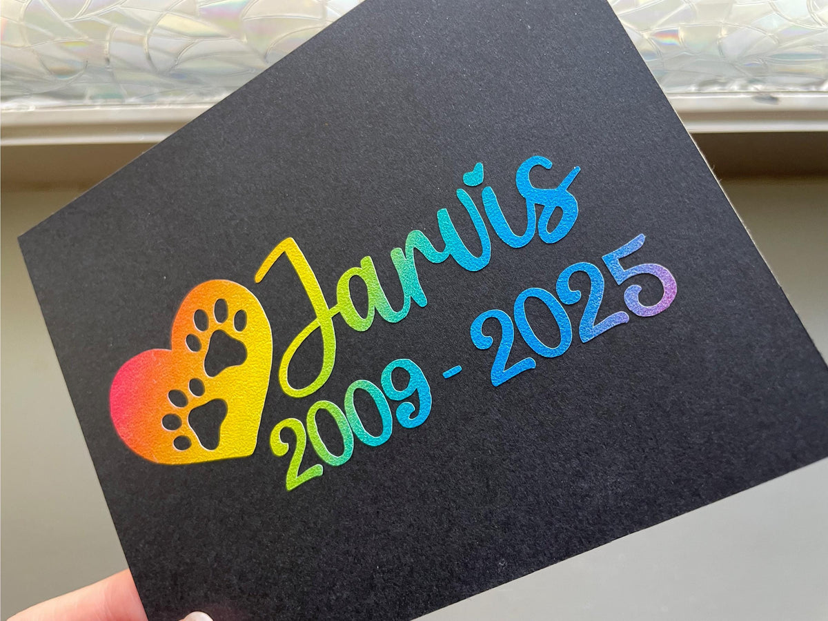 Pet Memorial Sticker Custom Rainbow Bridge Vinyl Decal
