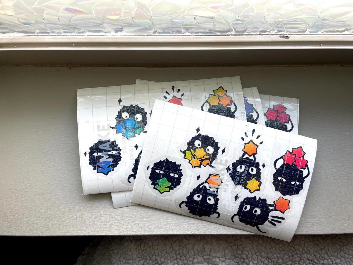 Autocollants en vinyle Soot Sprite : Autocollants pailletés de Spirited Away