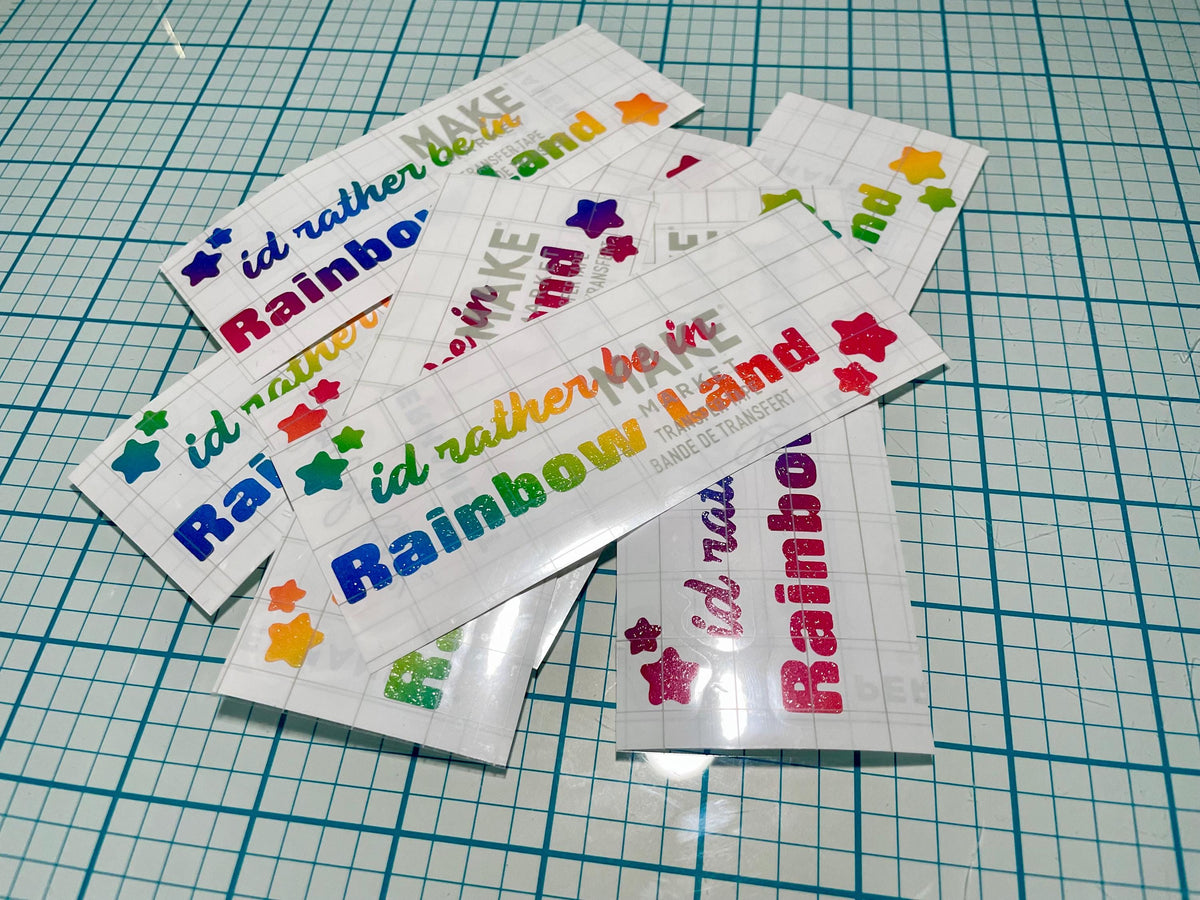 Autocollant en vinyle Rainbow Brite : Je préfère être dans Rainbow Land, autocollant pailleté