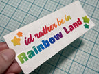 Autocollant en vinyle Rainbow Brite : Je préfère être dans Rainbow Land, autocollant pailleté