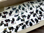 Autocollant de chat noir Cosmic Void pour ordinateur portable, carnet, planificateur, papeterie, fenêtres de voiture
