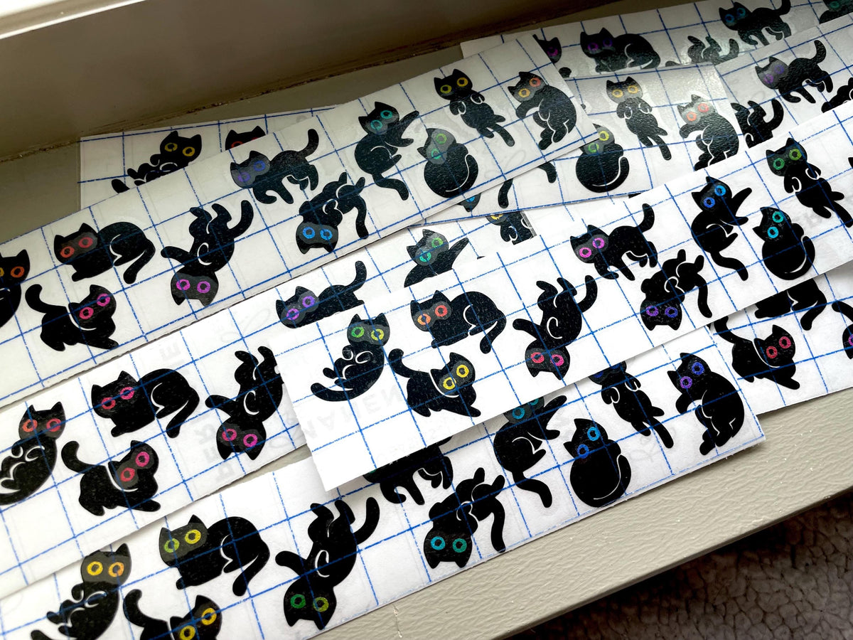 Cosmic Void Black Cat Sticker Laptop notebook planner stationary car windows