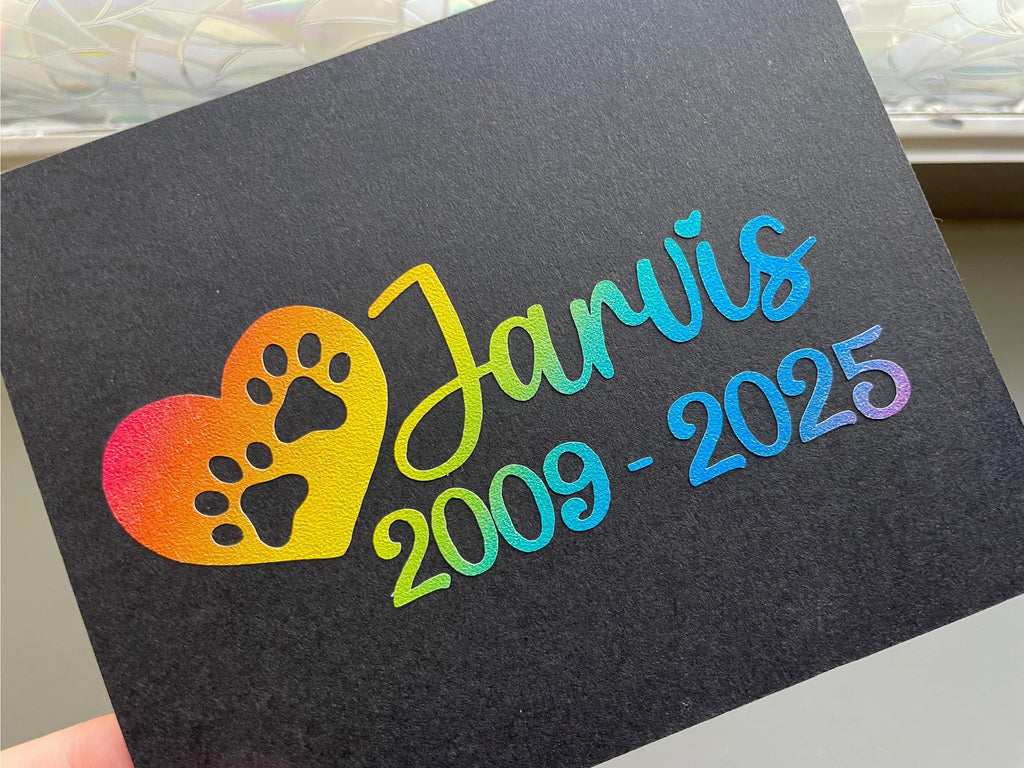 Pet Memorial Sticker Custom Rainbow Bridge Vinyl Decal