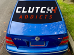 Manual Clutch Addicts Vinyl Decal: Mechanic Humor Car Sticker Save The Manuals