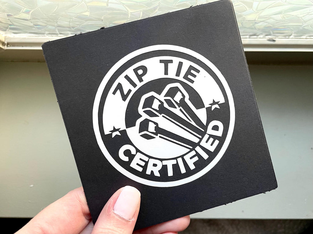 Autocollant en vinyle certifié Zip Tie : Humour de mécanicien, autocollant de voiture, Sauvez les manuels, décalques de fenêtres Euro domestiques VW AUDI BMW Ford Mercedes