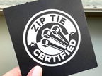 Autocollant en vinyle certifié Zip Tie : Humour de mécanicien, autocollant de voiture, Sauvez les manuels, décalques de fenêtres Euro domestiques VW AUDI BMW Ford Mercedes