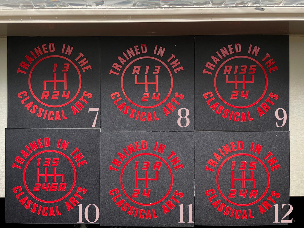 12 Patterns Manual Transmission Vinyl Decal: Mechanic Humor Car Sticker Save The Manuals 4RDL