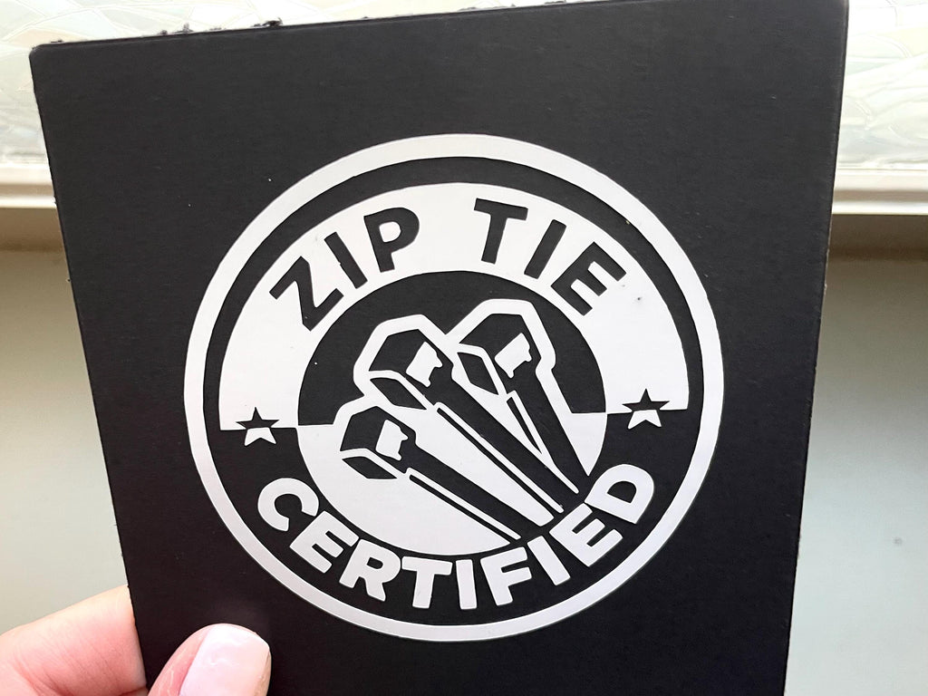 Autocollant en vinyle certifié Zip Tie : Humour de mécanicien, autocollant de voiture, Sauvez les manuels, décalques de fenêtres Euro domestiques VW AUDI BMW Ford Mercedes