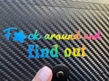 Autocollant en vinyle arc-en-ciel : Humour sarcastique de voiture, bouteille d'eau FAFO, ordinateur portable, scrapbooking