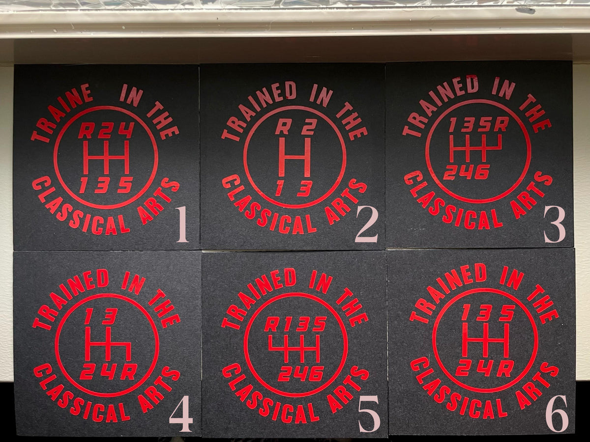 12 Patterns Manual Transmission Vinyl Decal: Mechanic Humor Car Sticker Save The Manuals 5UR-RUL