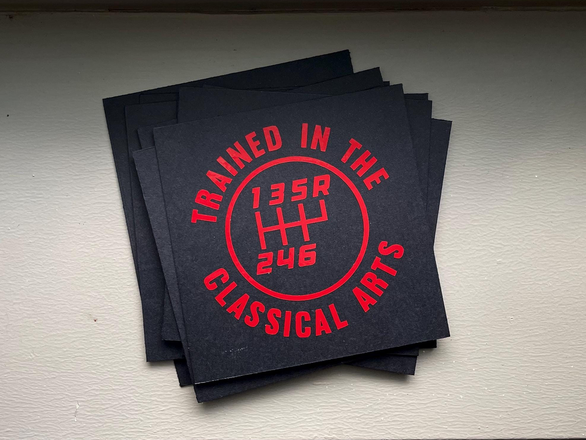 12 Patterns Manual Transmission Vinyl Decal: Mechanic Humor Car Sticker Save The Manuals 6RUR