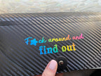 Autocollant en vinyle arc-en-ciel : Humour sarcastique de voiture, bouteille d'eau FAFO, ordinateur portable, scrapbooking