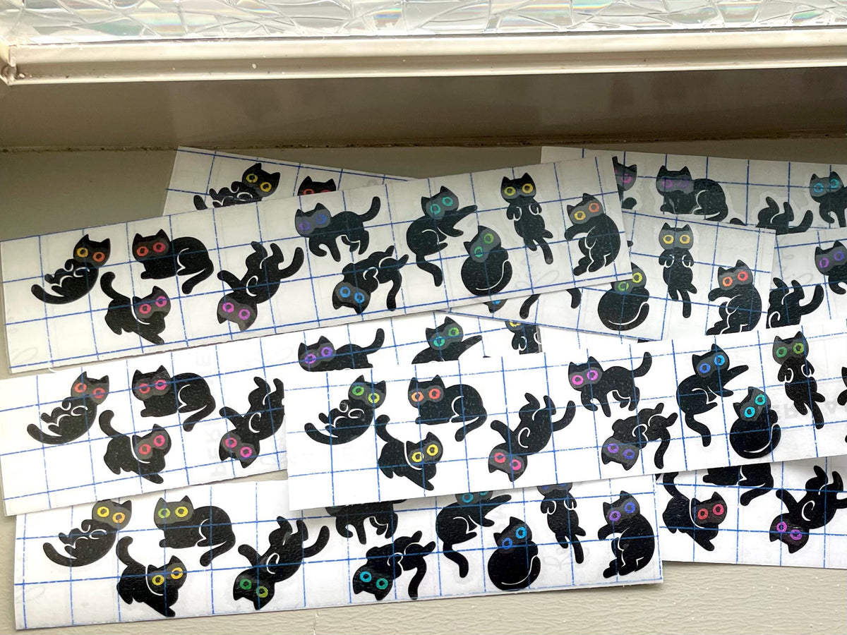 Cosmic Void Black Cat Sticker Laptop notebook planner stationary car windows