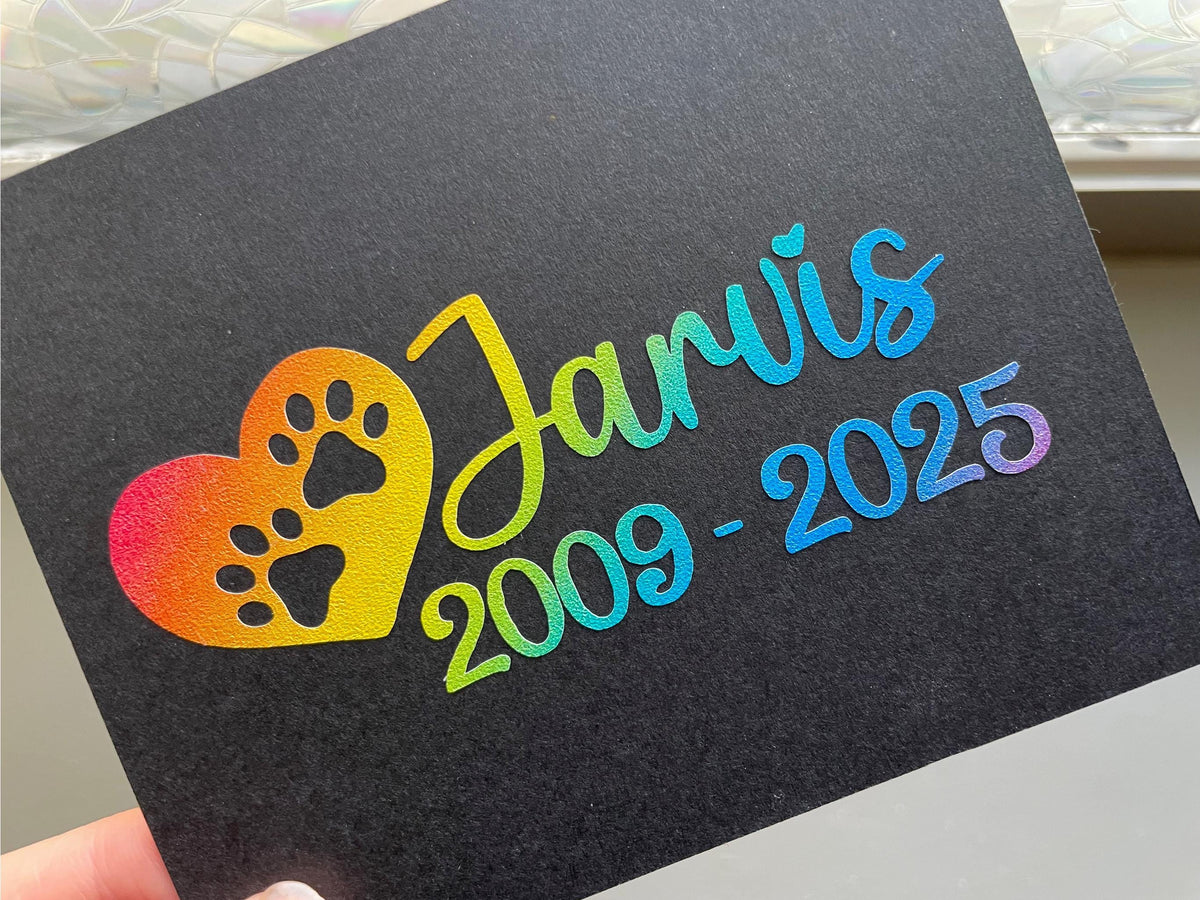 Pet Memorial Sticker Custom Rainbow Bridge Vinyl Decal