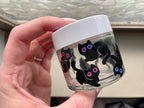 Autocollant de chat noir Cosmic Void pour ordinateur portable, carnet, planificateur, papeterie, fenêtres de voiture