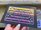 Ronny Chieng Harvard Speech Sticker – Support Real Artists Against Ai